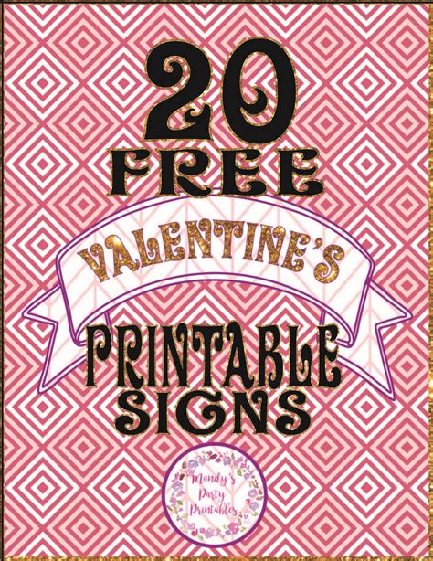 printable valentine signs