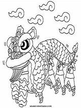 Mewarnai Barongsai Tarian Imlek Naga Hitam Daerah Perayaan Sketsa Papan sketch template