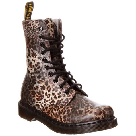 dr martens womens leopard print classic boot  marshall shoes