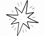 Star Coloring Pages Shining Colouring Template sketch template