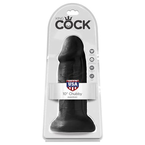 King Cock 10 Non Vibrating Chubby Dildo Black Sex