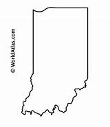 Outline Map Indiana Print Gif Webimage Countrys Usstates Worldatlas Namerica sketch template