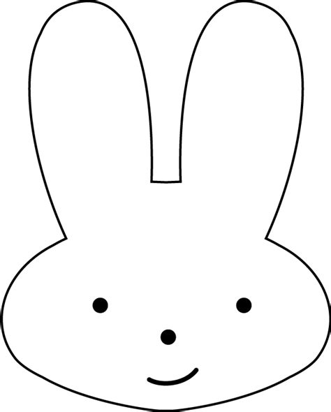 easter bunny face template printable easter bunny silhouette