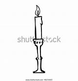 Candlestick Drawing Vector sketch template