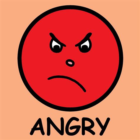 angry face emoticon clipart