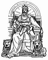 King Throne Coloring Pages Clipart Drawing David Statue Lion Sitting Amazing His Cliparts Sketch Seeing Eye Collection Library Clipartmag Template sketch template