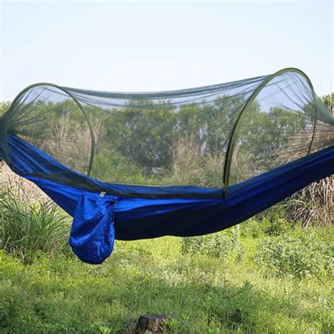 ipree® outdoor camping automatic open hammock tent nylon parachute hanging swing bed mosquito