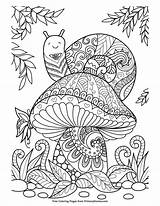 Mushroom Coloring Pages Printable Adult Adults Colouring Mushrooms Mandala Snail Fall Sheets Color Book Print Cute Books Primarygames Kids Ausmalbilder sketch template
