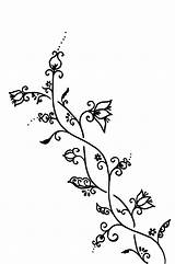 Vine Vines Drawing Flower Drawings Simple Tattoos Henna Tattoo Designs Roses Embroidery Flowers Stencil Patterns Border Arm Hand Floral Coloring sketch template