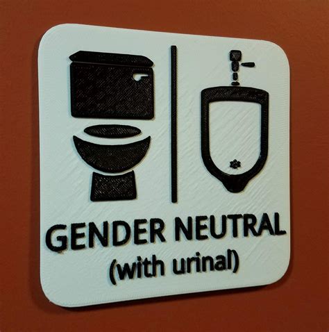 All Gender Gender Neutral Bathroom With Urinal 3d Printed Etsy
