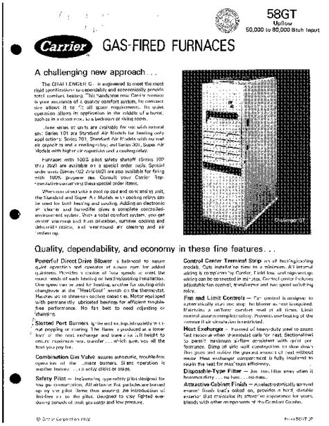 carrier gt p gas furnace owners manual