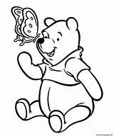 Pooh Winnie Bear Coloring Pages Cartoon Butterfly Colour Printable Baby Characters Print Line Drawing Classic Drawings Color Sheets Getdrawings Clipartmag sketch template