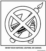 Matches Coloring Lighters sketch template