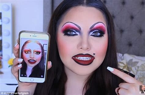 youtuber mayra isabel turns herself into the snapchat drag queen filter daily mail online
