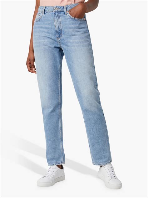 french connection palmira straight leg jeans light blue at john lewis