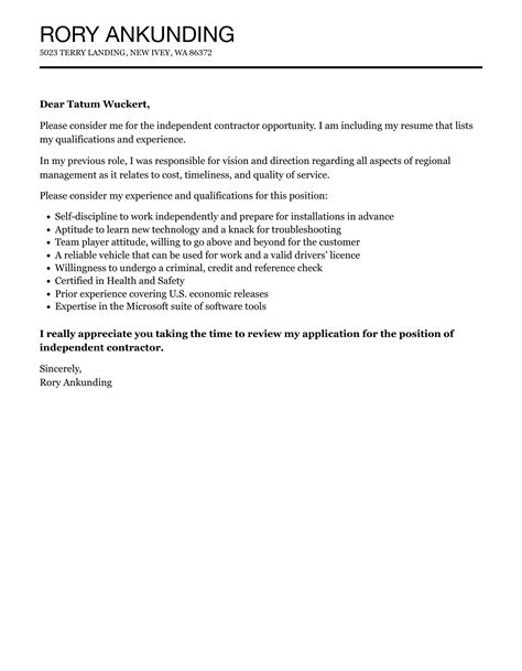 independent contractor cover letter velvet jobs