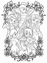 Coloring Tinkerbell Friends Pages Printable Kids Disney Print Fairy Cartoon Color Drawing Getdrawings Sheets Getcolorings Adults Adult Popular Colouring Colorful sketch template