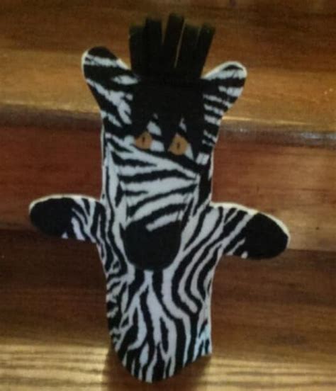 zebra hand puppet  hischildrenboutique  etsy