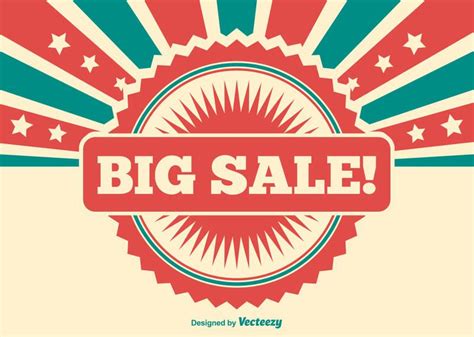 big sale vintage promotional banner vector download