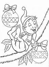 Coloring Pages Kids Christmas Print Drawing Colouring Adult Patterns Elf Color Getdrawings sketch template