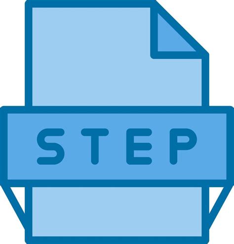 step file format icon  vector art  vecteezy