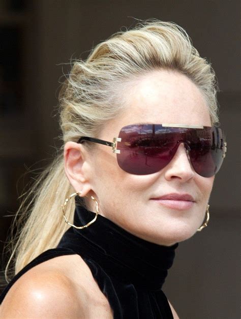 Sharon Stone Shows Great Ideas For Hairdos For Long Thin