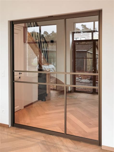 pivoterende deur met brons aluminium binnendeuren inloopkast deuren glazen deur