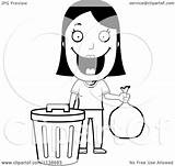 Trash Clipart Taking Cartoon Coloring Woman Happy Thoman Cory Outlined Vector Pages Canned Food Clipartpanda 2021 sketch template