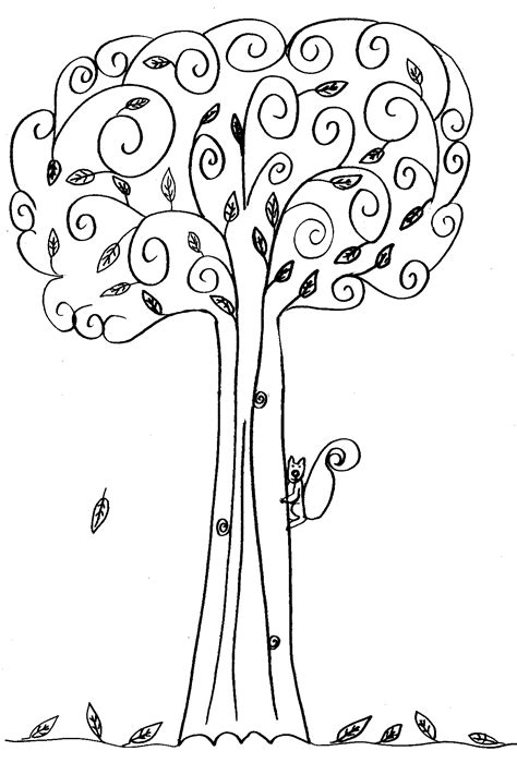 beautiful tree trees kids coloring pages