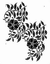 Chinoiserie Clematis sketch template