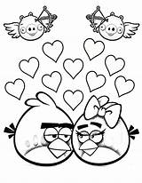 Coloring Birds Angry Valentine Pages Color Valentines Sheets Amor Para Printable Colorear Kids Cards Choose Board sketch template
