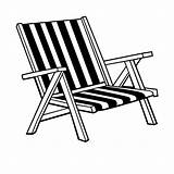 Chair Beach Clipart Drawing Lawn Coloring Adirondack Chairs Deck Lounge Clip Line Pages Patio Cliparts Silhouette Umbrella Deckchairs Collection Rocking sketch template