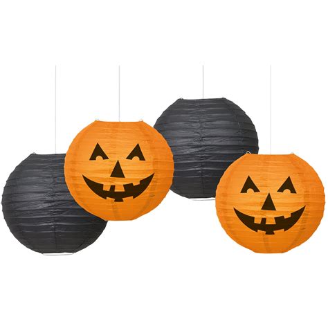 halloween paper lantern decorations kit orange  black pc