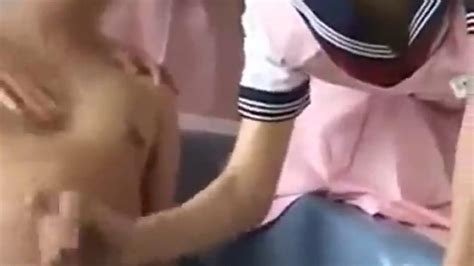 japanese nurse caregivers give geezer a handjob with cumshot porn videos