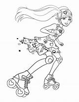Skates раскраски все категории Barbi sketch template