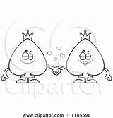 Holding Hands Couple Clipart Mascots Spade Suit Card Cartoon Thoman Cory Vector Outlined Coloring Royalty Spades Queen 2021 sketch template