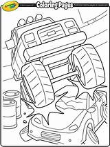 Coloring Pages Monster Truck Car Crayola Printable Crushing Trucks Color Jam Monstertruck Birthday Colouring Print Scene Give Boys Race Cars sketch template