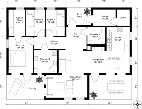examples  floor plans  dimensions roomsketcher