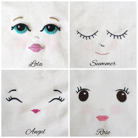 embroider doll face google search sewing dolls felt dolls