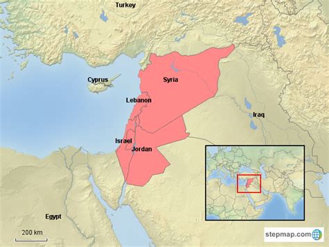 stepmap  levant landkarte fuer syria