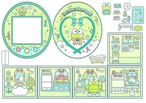 keroppi house    kitty crafts paper doll printable