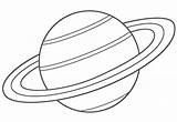 Saturn Planet sketch template