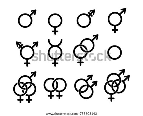 set human gender sexual orientation signs stock vector royalty free