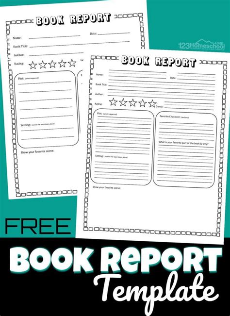 book report template   book report templates book report
