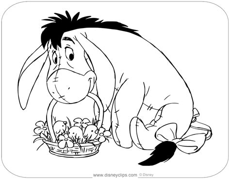 eeyores easter basket   easter coloring pages coloring pages
