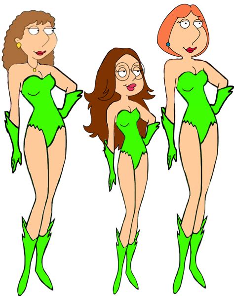 lois griffin meg griffin and carol as poison ivy by