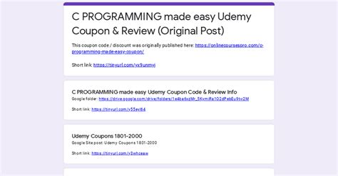 programming  easy udemy coupon review original post