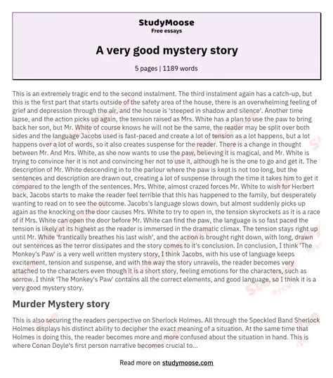 essay  mystery mystery essay samples