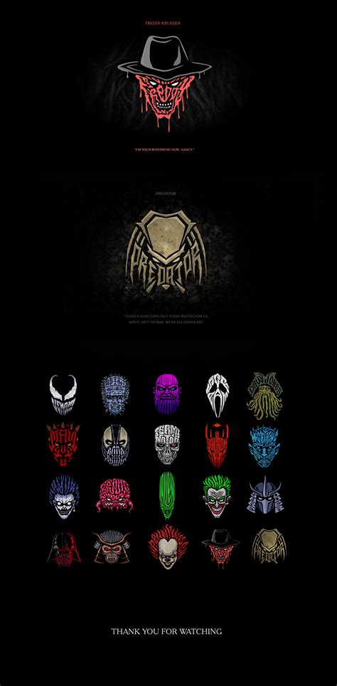 villains logo collection  behance