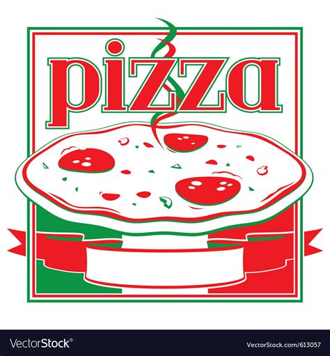 pizza box cover design template royalty  vector image
